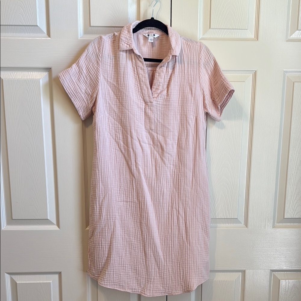 Pink Short Sleeve Dress